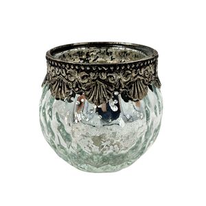 Castiçal Decorativo 6x5,5cm em Vidro Youbai