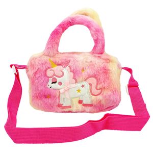 Bolsinha de Pelúcia Unicórnio Infantil 17x12cm em Poliéster Interponte