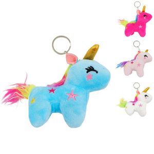 Chaveiro Unicórnio de Pelúcia 13cm em Poliéster Tokyo Design