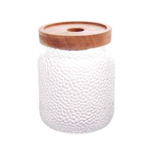 Porta Mantimento Petra Martelado 500ml em Vidro Lyor