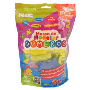 Massa de Modelar Números 34 Peças em Plástico Magic Kids