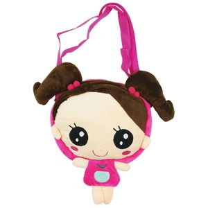 Mochila de Pelúcia Menininha 18x24cm em Poliéster Interponte