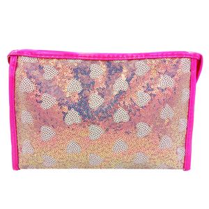 Nécessaire Coração C/ Alça 15x23cm em Poliéster Rubys