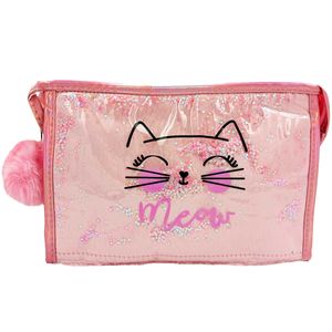 Nécessaire de Pelúcia Gatinho 16x21,5cm em Poliéster Rubys