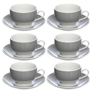 Jogo de Xícaras Lisboa 12 Peças 160ml em Porcelana Hauskraft