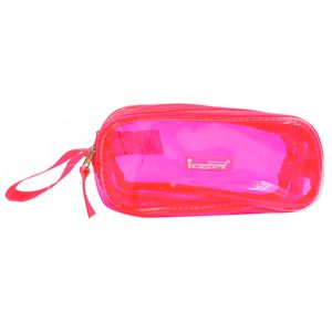 Estojo Neon C/ 2 Divisórias 20x9cm em Plástico Interponte