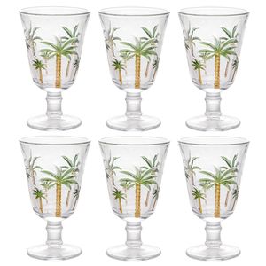 Jogo 6 Taças Palm 240ml em Cristal Lyor