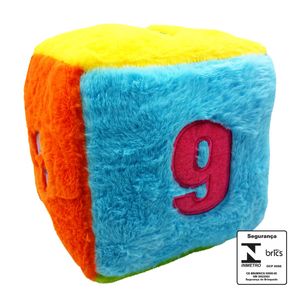 Dado de Pelúcia C/ Guizo 20cm em Poliéster Fizzy