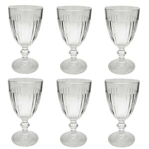 Jogo de Taças Athena 6 Peças 340ml em Vidro Wincy