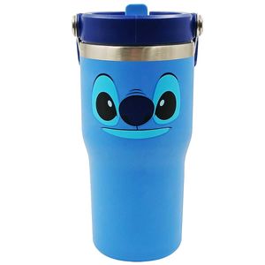 Copo Stitch C/ Canudo 650ml em Aço Inox Zona Criativa