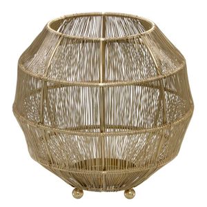 Candelabro Redondo Decorativo 20cm em Metal Mabruk
