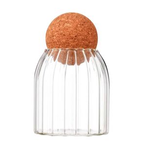 Pote C/ Tampa Rolha 10x9cm em Vidro Livon