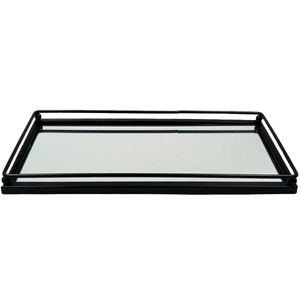 Bandeja Espelhada Decorativa 27x14cm em Vidro Y888