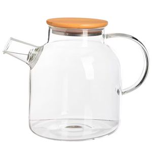 Bule de Chá C/ Tampa Bambu 1500ml em Vidro Y888