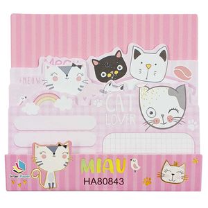 Bloco De Anotação Autoadesivo Gatinho 14,5x11cm Em Papel Interponte