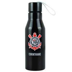Garrafa Corinthians C/ Alça 600ml em Aço Inox Mileno
