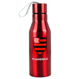 Garrafa Flamengo C/ Alça 600ml em Aço Inox Mileno
