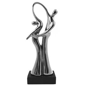 Casal Decorativo 40x14cm em Cerâmica Taimes