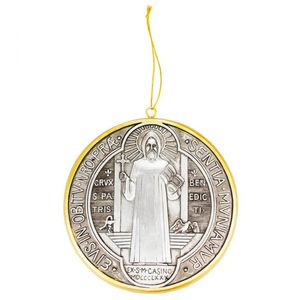 Medalhão São Bento Decorativo 15cm em Resina Taimes