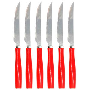 Jogo de Facas 6 Peças 21cm em Aço Inox Livon