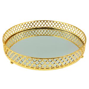 Bandeja Espelhada Decorativa 25cm em Vidro FWB