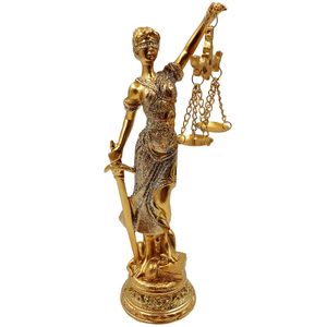 Dama Da Justiça Decorativa 19cm Em Resina Youbai
