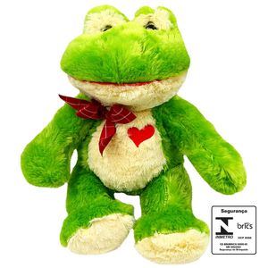 Sapo De Pelúcia 28cm Em Poliéster Fizzy