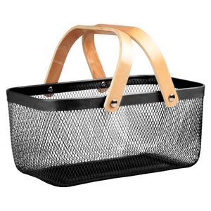 Cesto Organizador Multiuso 34x18x28cm Em Metal Rio De Ouro