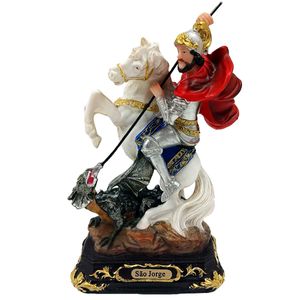 São Jorge Decorativo 15cm Em Resina Taimes