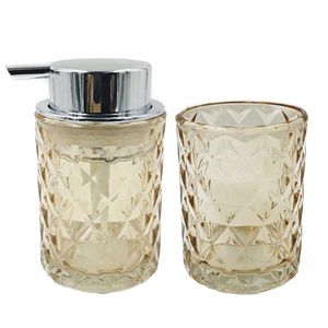 Kit Banheiro Diamante 2 Peças em Vidro Sanxia