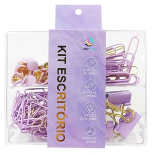 Kit Escritório 4 Peças Em Plástico/ Metal Interponte