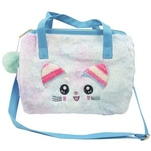 Bolsa Pelúcia Gatinhos 27x20cm Em Poliéster Interponte