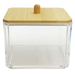 Organizador 7x9cm C/ Tampa Bambu Em Acrílico Sanxia