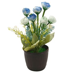 Vaso Decorativo C/ Planta Artificial 23x9,5cm em Plástico Sutt