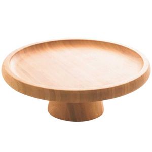 Prato Para Bolo C/ Pé 20cm em Bambu Lyor