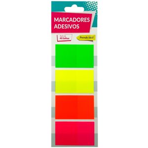 Bloco Marcador Adesivo 4 Cores 5x3cm em Papel Imporiente