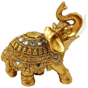 Elefante Decorativo 15x15cm Em Resina Youbai