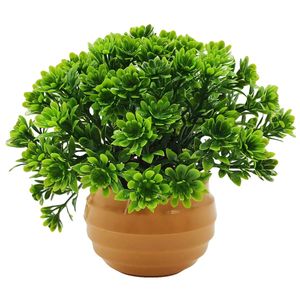Vaso Decorativo C/ Planta Artificial 10x10cm Em Plástico Sutt