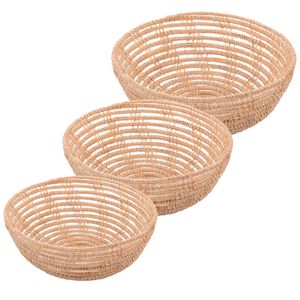 Jogo De Cestas 3 Peças  em Fibra Natural Lyor