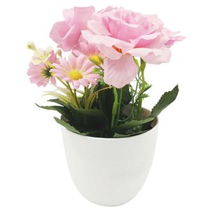 Rosas e Margaridas Decorativas Artificial 20x9cm Em Plástico FWB