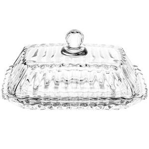 Manteigueira Imperatriz 15,5x7,5cm em Cristal Wolff