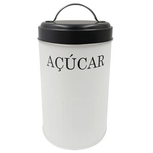 Lata Café / Açúcar 16x10cm em Metal Amigold