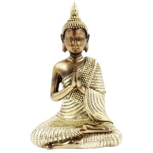 Buda Decorativo 16x10,5cm Em Resina Brascontinental