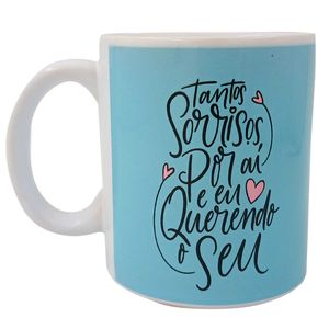 Caneca Tantos Sorrisos 325ml em Porcelana Mark Presentes