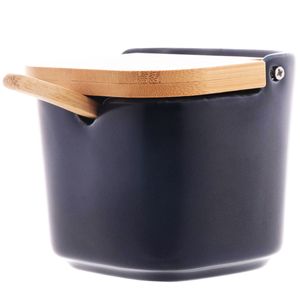Saleiro De Mesa C/ Colher 9x9x8,5cm Em Cerâmica Wolff