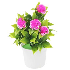 Vaso Decorativo C/ Flor Artificial 18cm em Plástico Sutt