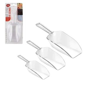 Kit Pás Medidoras P/ Cozinha 3 Peças em Plástico Clink