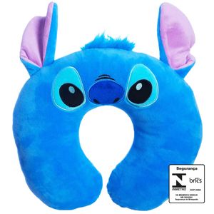Almofada P/ Pescoço Stitch 30cm Em Poliéster Zona Criativa
