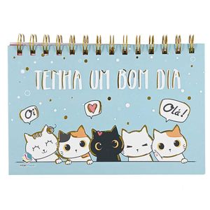 Planner Semanal Gatos C/ 50 Folhas 18x12cm Em Papel Interponte