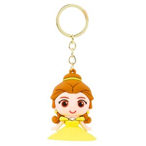 Chaveiro Princesas Bella 6cm em Silicone Taimes